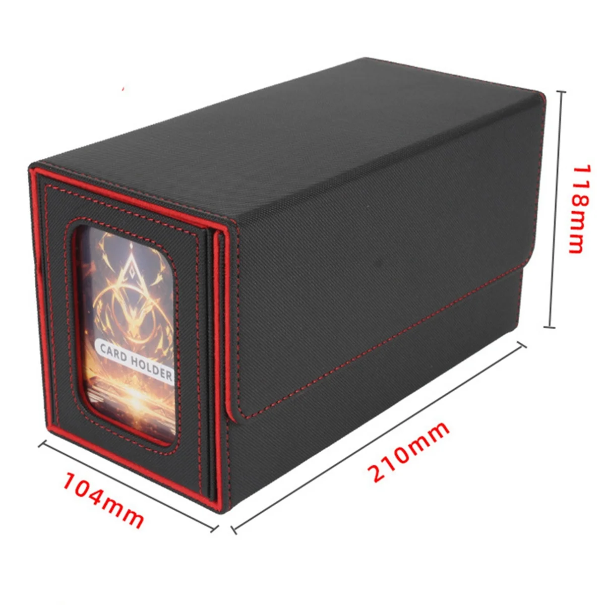 

Efficient Card Storage Box for 200+ Cards,3-In-1 Card Deck Case, Card Organizer with 4 Dividers Red