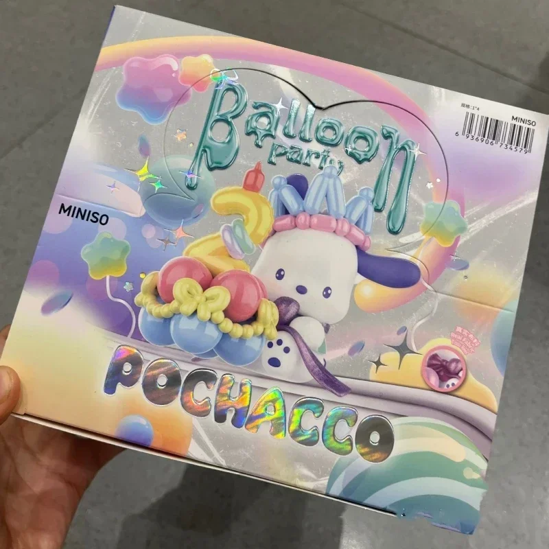 

Genuine Miniso Blind Box Sanrio Pochacco Balloon Carnival Party Series Anime Figures Guess Bag Model Desktop Decora Toy Gifts