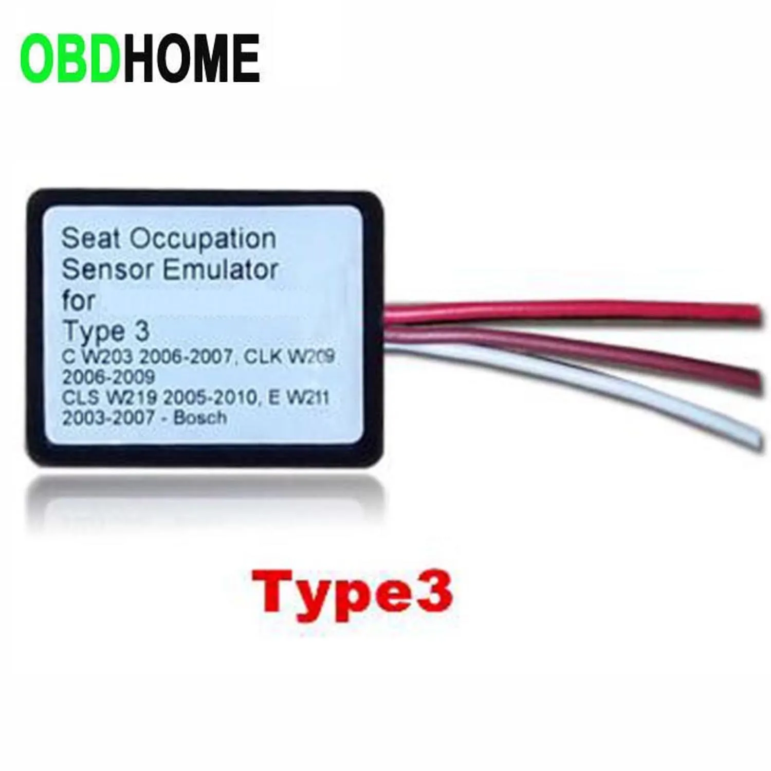 Type3 MB Sensor SRS Emulator Type 3 Adapter for Mercedes Benz C W203 CLK W209 CLS W219 E W211 Seat Emulator Airbag Reset Tool