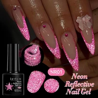 LILYCUTE-esmalte de uñas en Gel reflectante de neón, 7ml, efecto brillante oscuro, Gel fluorescente, Gel UV para remojar, barniz artístico de uñas de verano