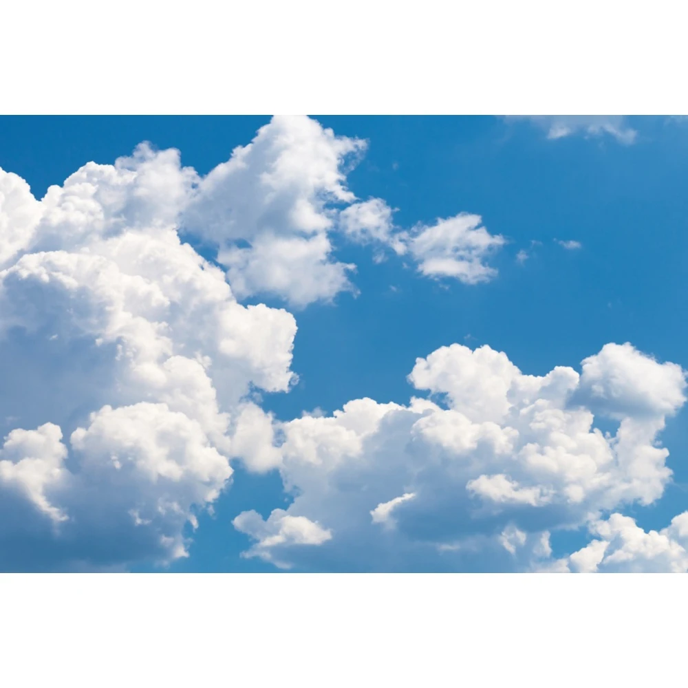 حالمة السماء الزرقاء سحابة بيضاء خلفية للتصوير الفوتوغرافي قوس قزح وميض ستار الوليد الطفل صورة عيد ميلاد ديكور خلفية الصورة #5