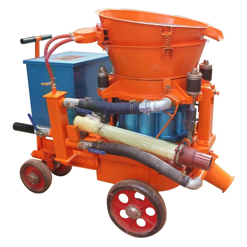 

Concrete spraying machine PZ dry and wet pneumatic hydraulic spraying machine Mine explosion-proof rail wheel support slope