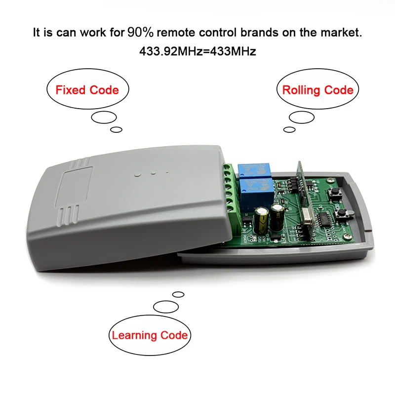 433.92MHz Garage Door Receiver Controller For BFT MITTO 2 4 B RCB02 RCB04 MITTO2A MITTO4A TRC1 TRC2 TRC3 KLEIO B RCA 02 04