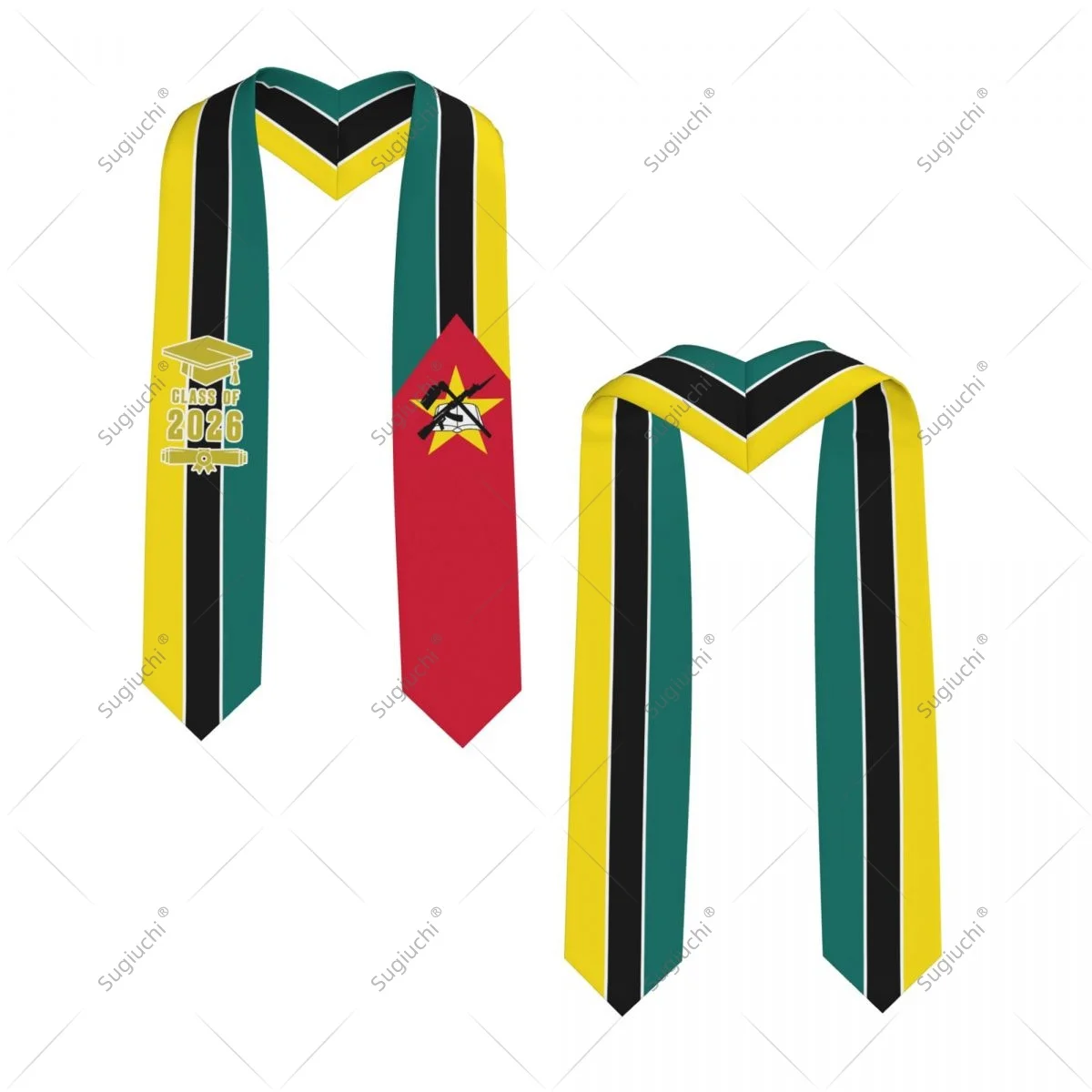

Mozambique Flag Class Of 2026 Graduation Stole Sash Scarf For International Students Proud Ceremony Adult Unisex