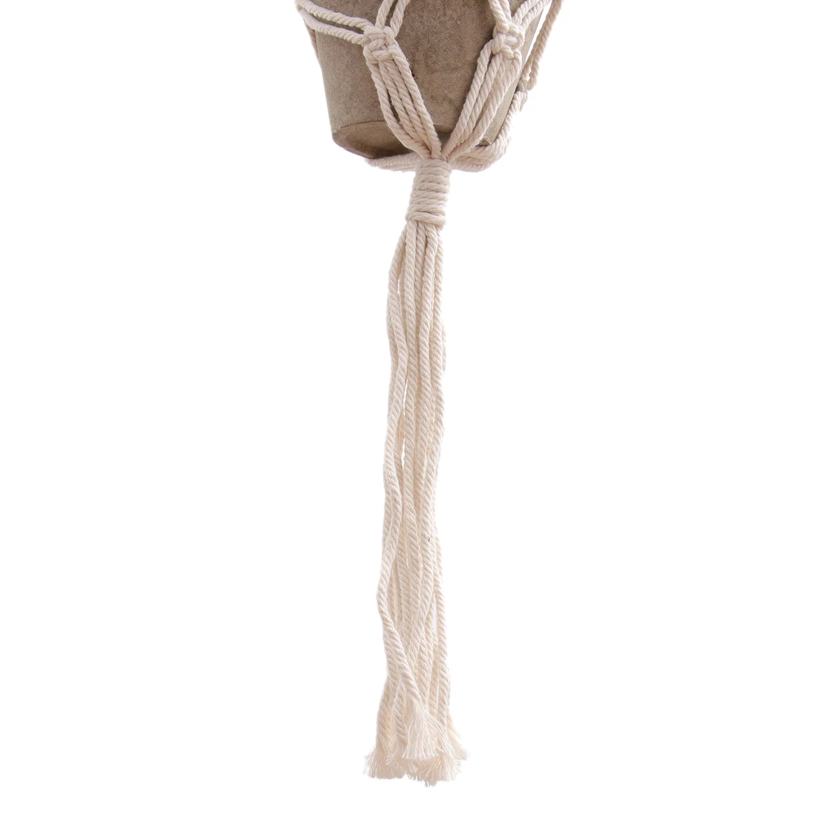 

3pcs Hanging String Hand Knitting Cotton Material Wall Mounted Decor For Home Store Space Saving Flowerpot Net Bag Plant Net Bag