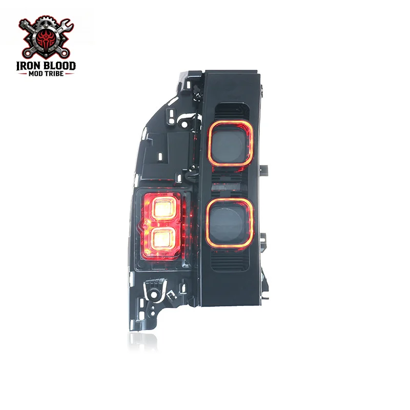 Suitable for 2020-2024 Land Rover New Defender, blackened taillight assembly, modified rear lights, scratch-resistant Black Warr