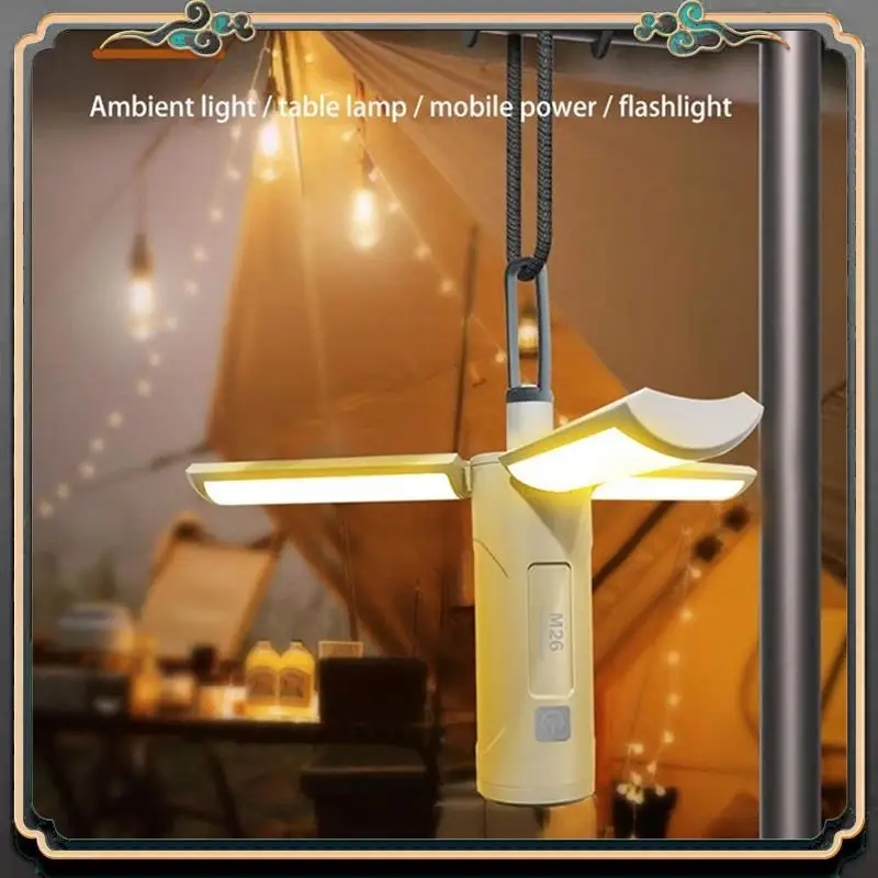 

Foldable Camping Lantern 2000Mah Portable Outdoor Lighting Flashlight Tent Light Emergency Equipment Lamp White