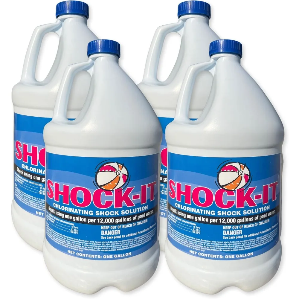 Shock-It Liquid (4-Pack) Chlorinating Shock Solution for Pools & Spas - 4 Gallons