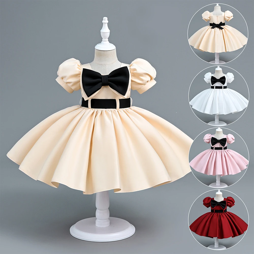 Children's Dresses Elegant Party Dresses For Girls Summer Dress Baby Girl Dress Bow Princess Costume 1st Birthday Baby Clothing