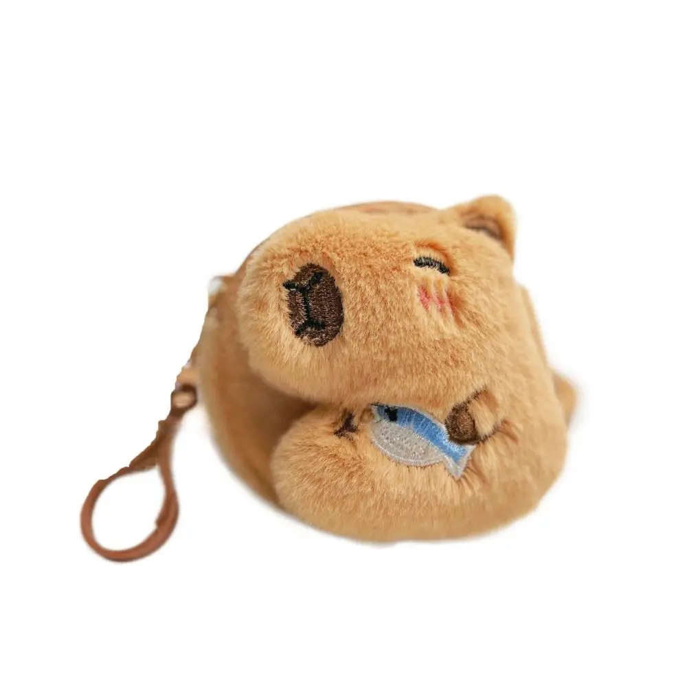

High Quality Plush Kapybara Coin Purse Cartoon Small Keychain Charm Gift Headphone Bag Charm