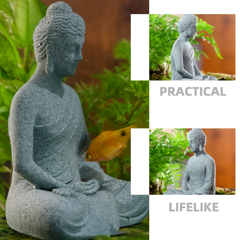 

Buddha Statue Aquarium Sitting Buddha Figurine Asian Buddha Figurine for Zen Garden Fish Tank Buddha sculpture home office decor