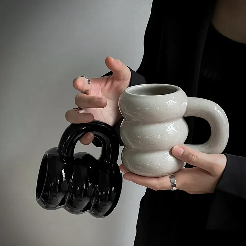 Chubby ceramic mug Nordic creative water cup large capacity coffee cup high-value gift couple mug