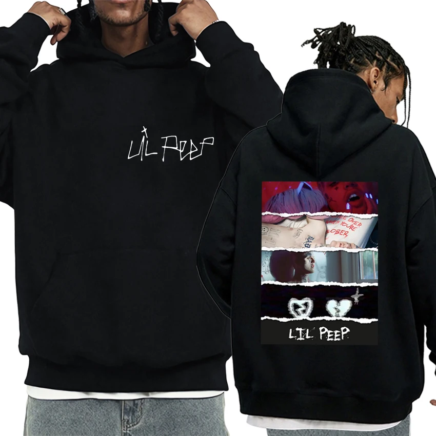 Lil Peep-Hoodie com capuz estampado personalizado para homens e mulheres, lã casual, streetwear de manga longa, pulôver vintage unissex, venda quente