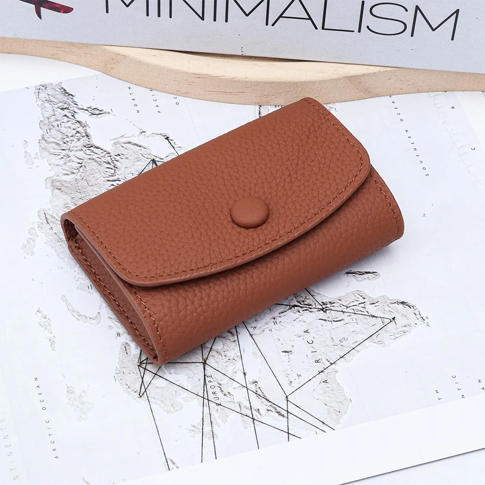 

Женские маленькие компактные кошельки из натуральной кожи, банковские карты, карман для наличных, женский мини-кошелек, кошелек с застежкой-застежкой