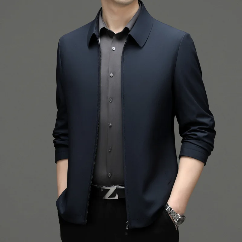 

Z335-2023 Spring and autumn new linen suit coat men's spot solid color casual suit
