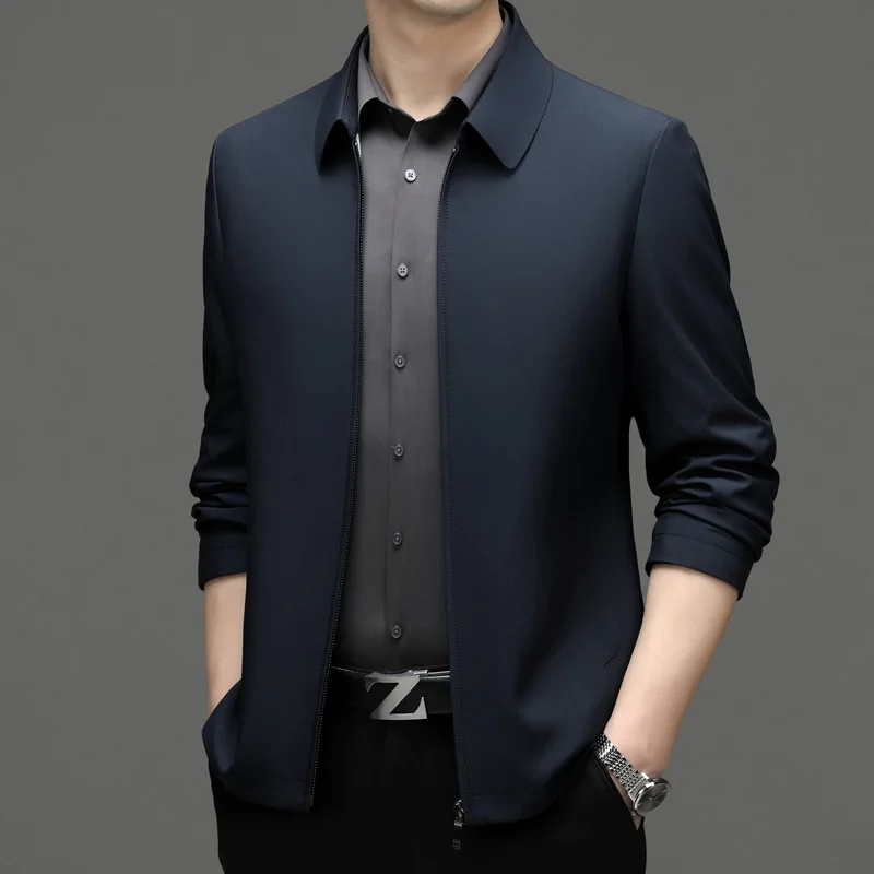 

6101-Four seasons linen small suit male cotton and linen jacket middle -aged casual suit