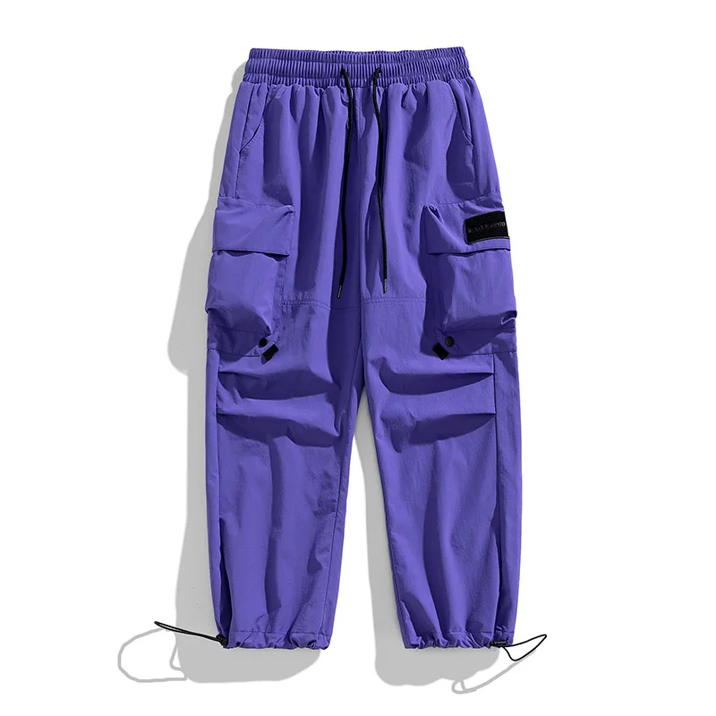 Viser de survêtement cargo surdimensionnés pour hommes, pantalons de jogging High Street FjMen, pantalons de survêtement à grande poche, streetwear décontracté, design de mode