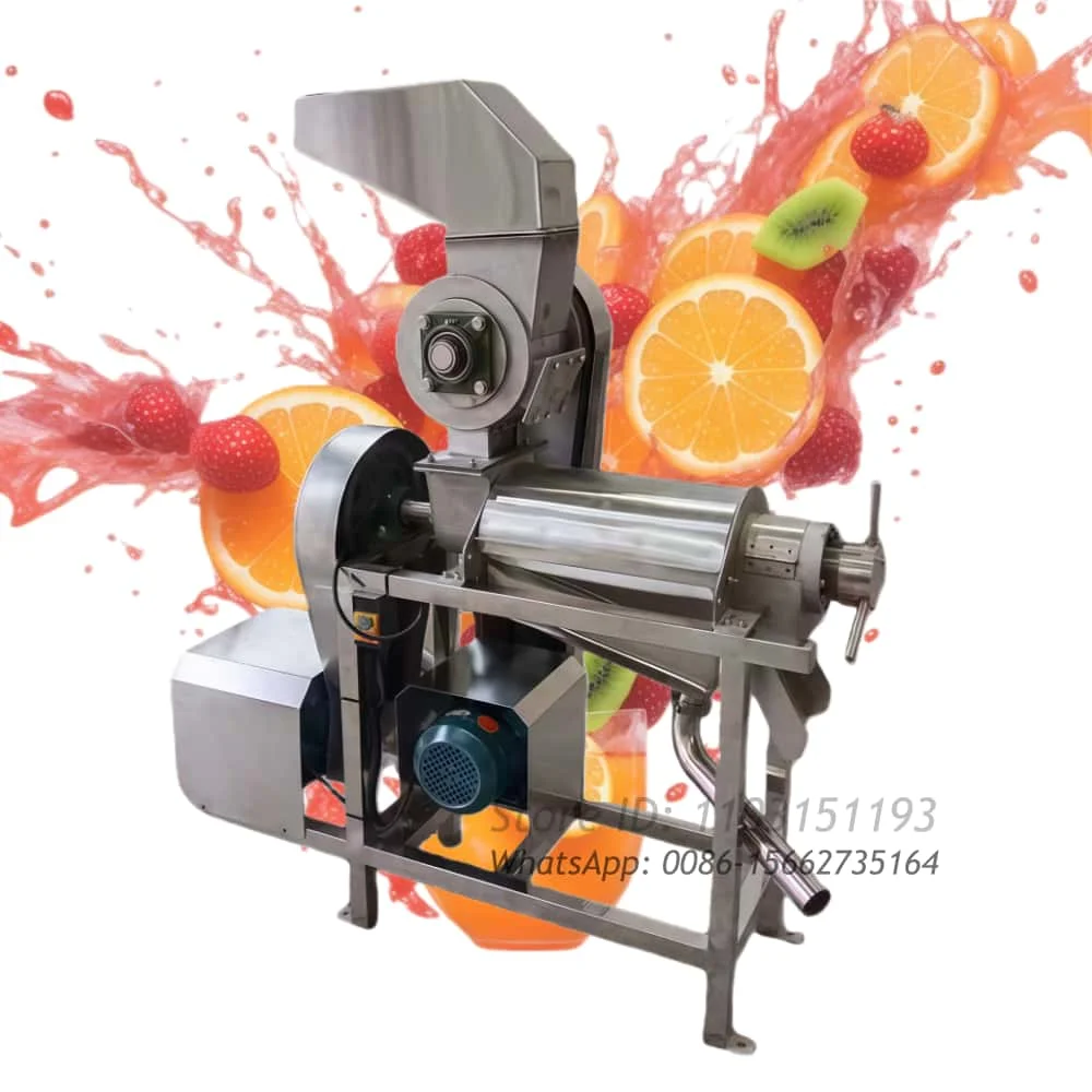 Máquina Exprimidora y Trituradora de Jugo de Limón, Piña, Manzana, Sandía, Jengibre, Zanahoria, Cebolla y Lima, Ahorradora de Trabajo, 1500 kg/h