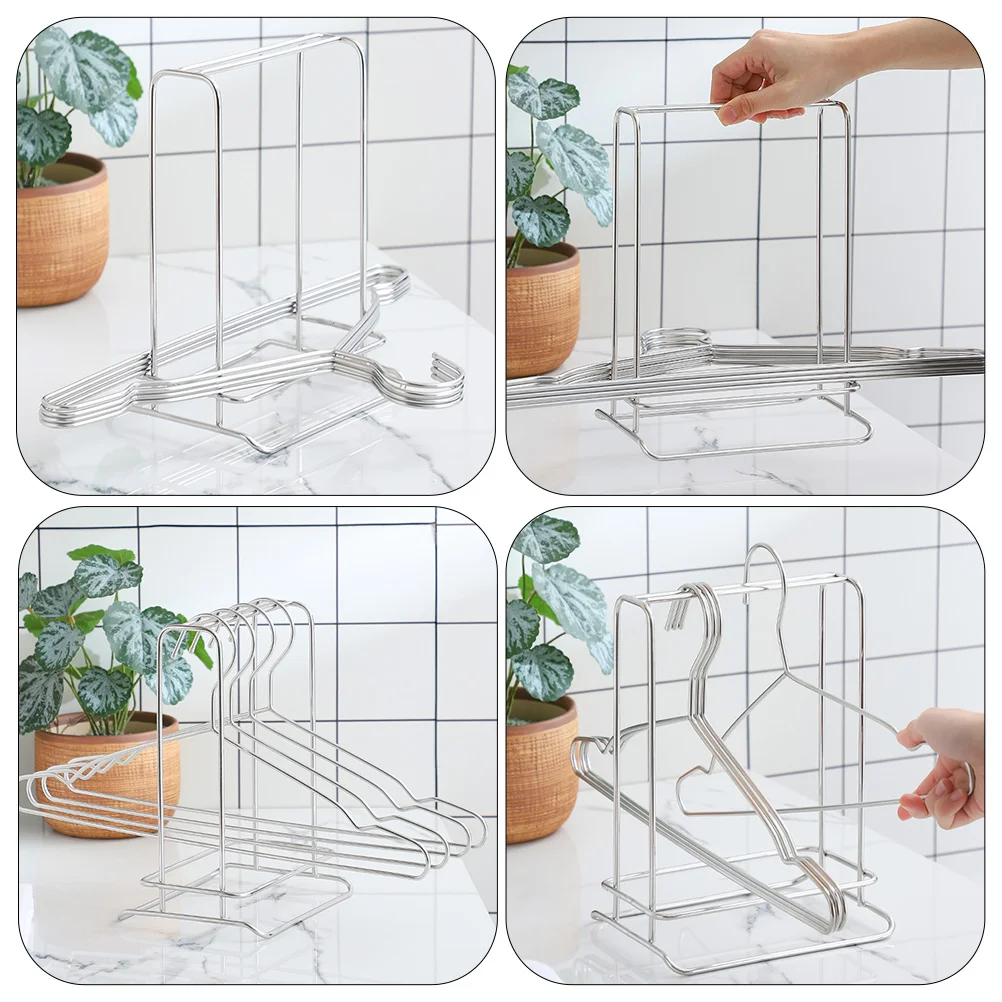 Hanger Storage Rack Laundry Room Accessory Clothes Stands Metal Shelves Stainless Steel Organizer Shelf Bathroom Home Donkey