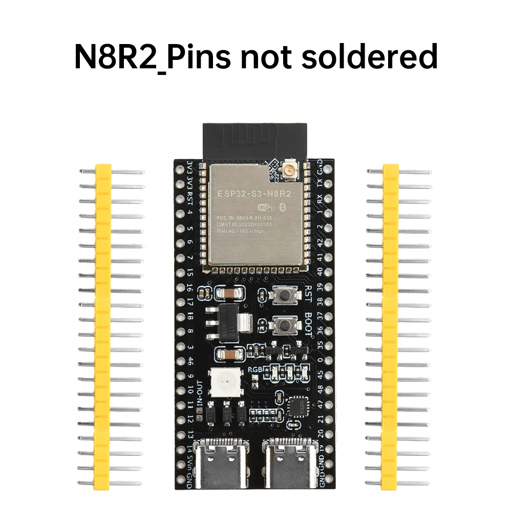 ESP32-S3 WiFi Bluetooth Papan Pengembangan ESP32-S3-N16R8/ESP32-S3-N8R2 Modul dengan Antena Basis Demo Papan