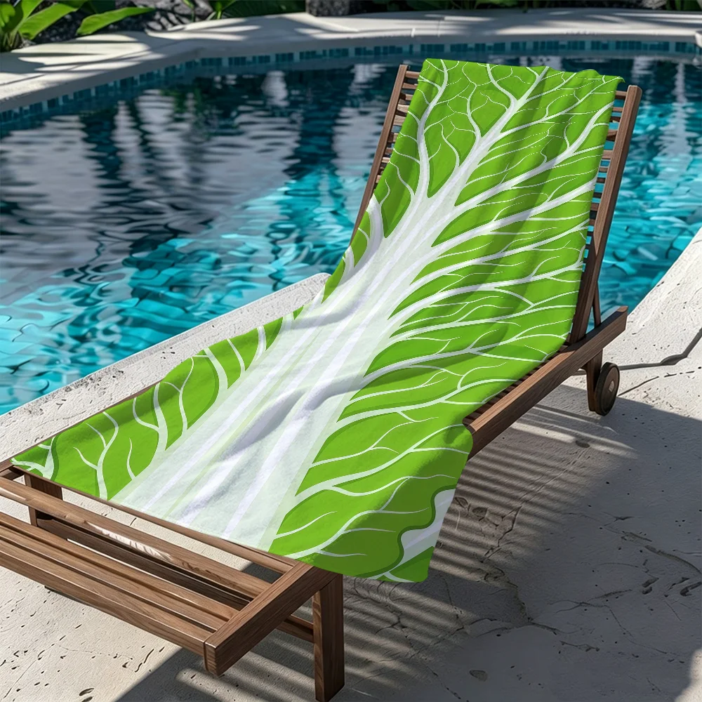 Creative Cabbage Towel Large Quick-Drying Microfiber Soft Beach Towel for Travel Fitness Sauna Bathing Camping
