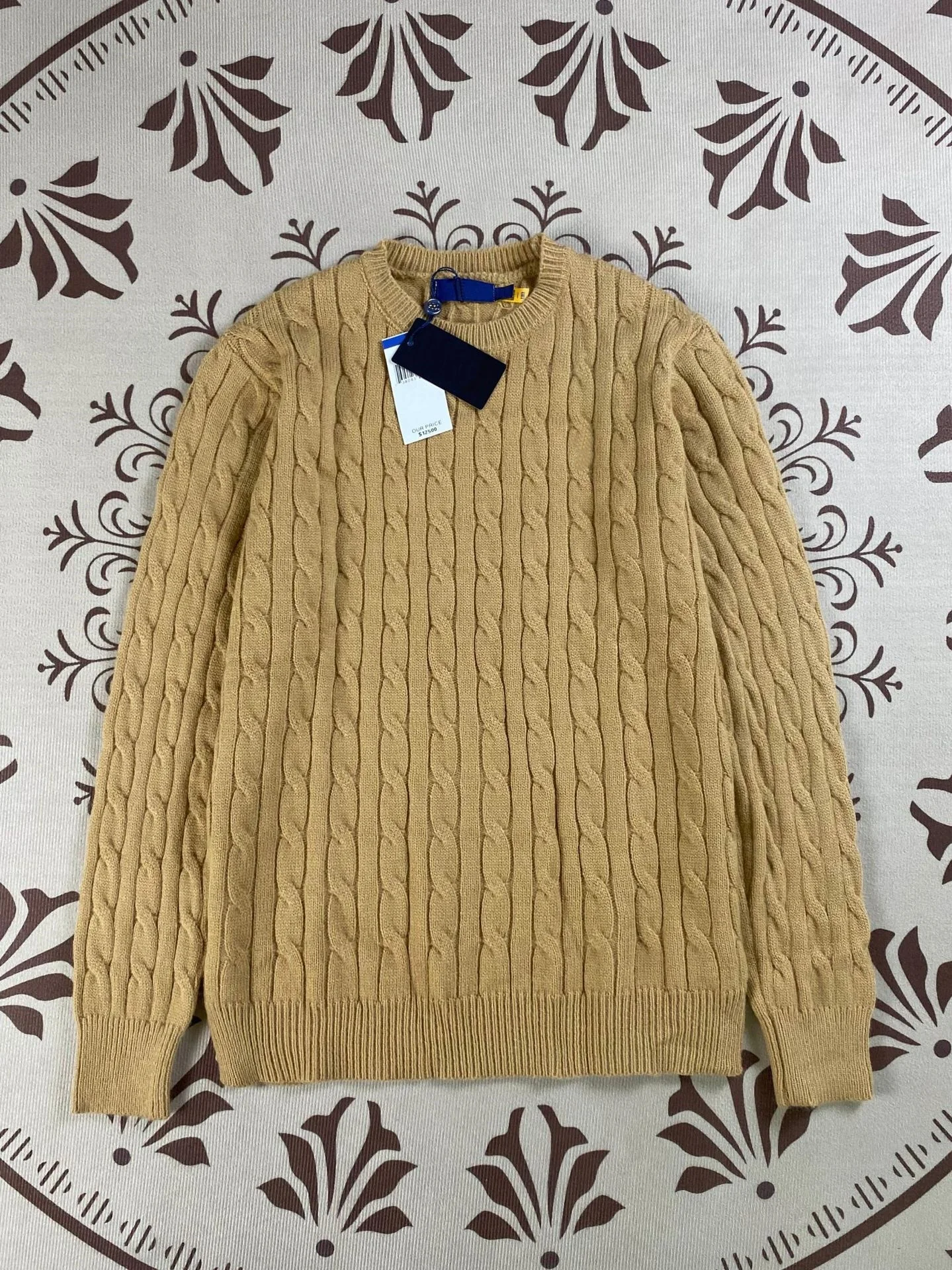 Mode hommes et femmes Design classique pull tricoté boutonné Cardigan col montant à manches longues Style tricoté