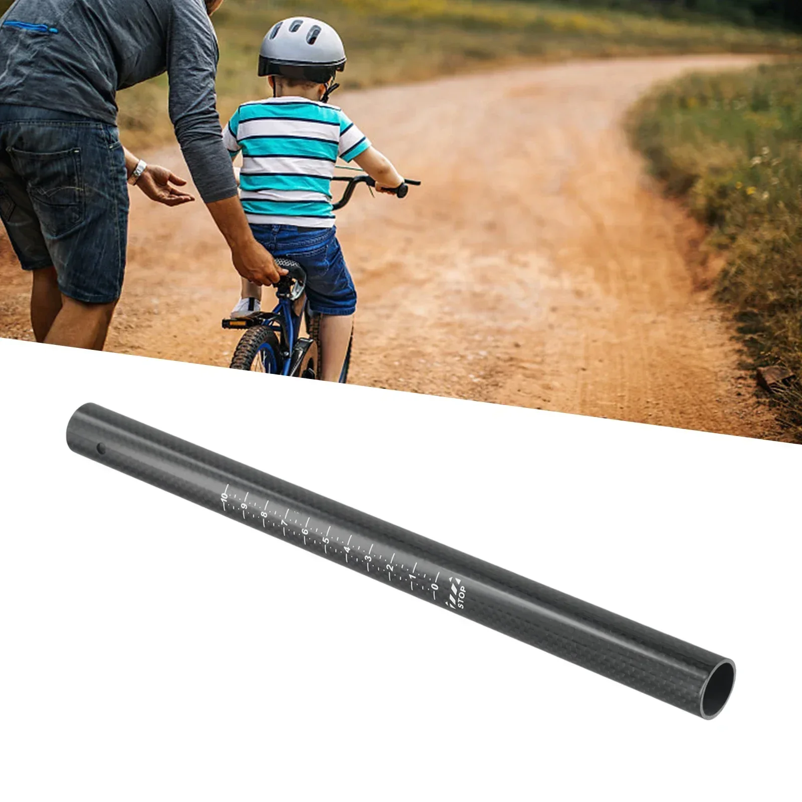 Bike Seat Post Seatpost Tube Precision fit Carbon Bike Seatpost 22 2x300mm Lightweight Seatpost for For kids Balance Bike