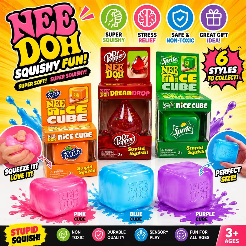 

2026newNee doh Nice Sensory Cube Sensory Desk Cube blind box for Adults Anti-Stress Tool for Anxiety and Concentration toys gift