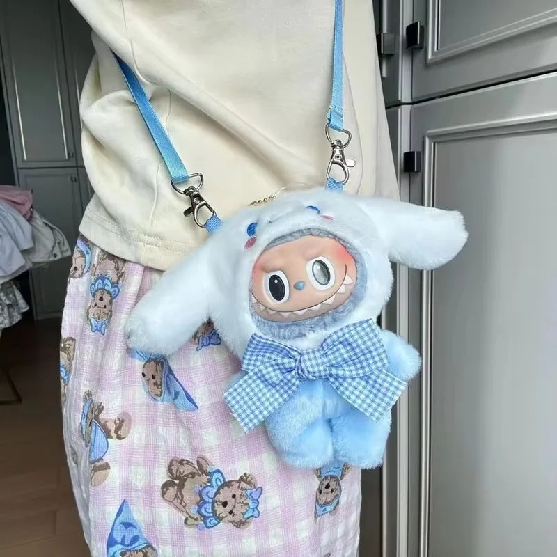 Labubu Jumpsuit Kuromi Cinnamoroll Clothes Crossbody Bag Labubu Outfit Cotton Doll Dress Hat Accessories Toy Kid Birthday Gift