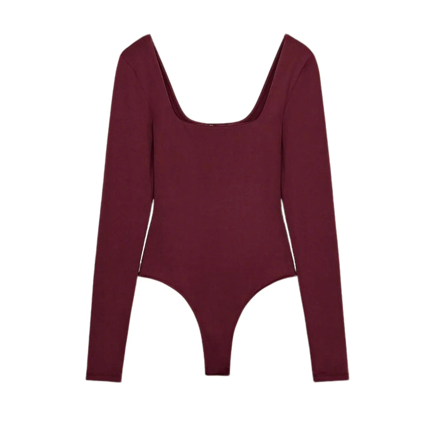 Macacão Feminino Slim Fit de Design Novo para a Primavera, com Gola Quadrada, Calças de Cintura Alta em Fibra de Poliéster para o Dia a Dia