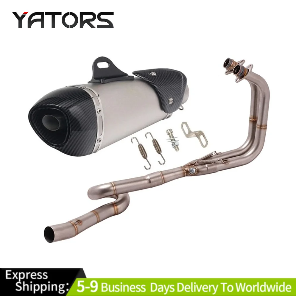 

Exhaust Pipe Front Tube Muffler System For Kawasaki Ninja 250 400 Z400 2017-22 Exhaust Systems Exhausts Pipes