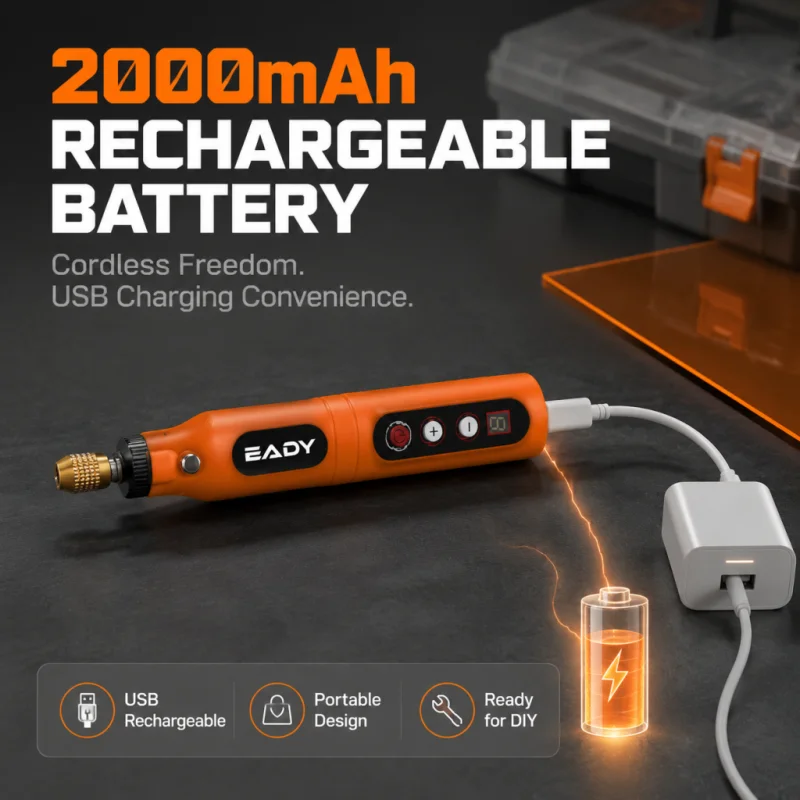Cordless Mini Electric Drill – 3.7V USB Rotary Tool for Jewelry, Glass Engraving, Wood Carving, Metal Polishing, DIY Craft image 5