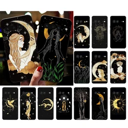 Phone Case for Google Pixel 10 9 Pro XL 9A 8 7 6 Pro Pixel 8A 7A 6A Pixel 8 7 6 5 Witches Moon Tarot Goddess