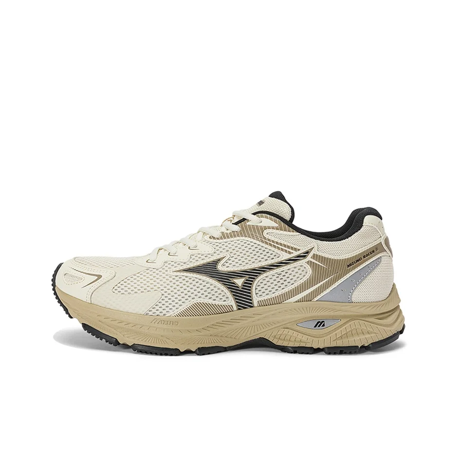 Mizuno Racer S Running Shoes Unisex Low Top Bamboo/Mud/Black D1GH223505