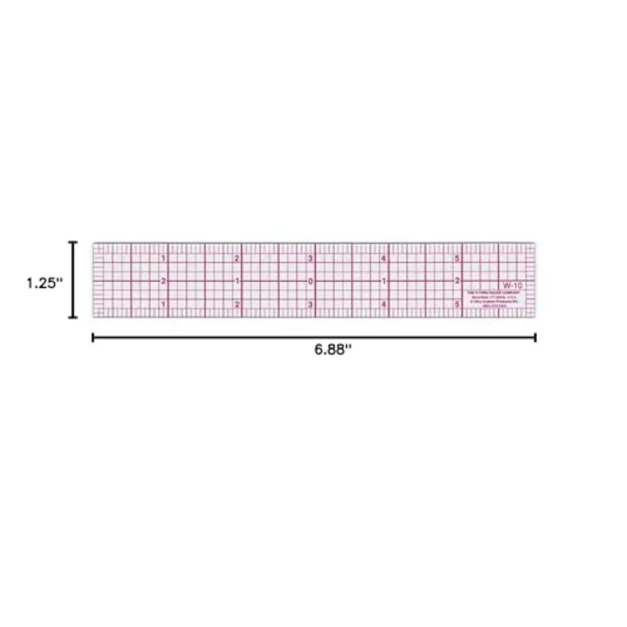 W-10 6-Inch 8ths Graph Ruler for drafting and measuring, transparent acrylic, clear color, precision-etched markings and dual-s image 5