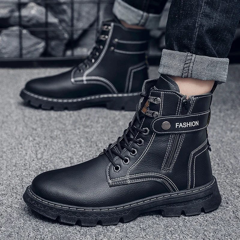 

Cross Lace-up Men's Boots Beef Suede Ankle Boots Men's Casual Autumn/winter Outdoor Work Boots Fashion Designer Luxury Goods