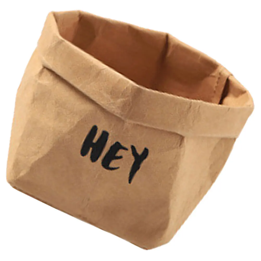 

Washable Kraft Paper Kitchen Grocery Storage Bag Oil-Proof Food Bag Fruit Vegetables Sandwiches Cookies Snacks Storage Pouch