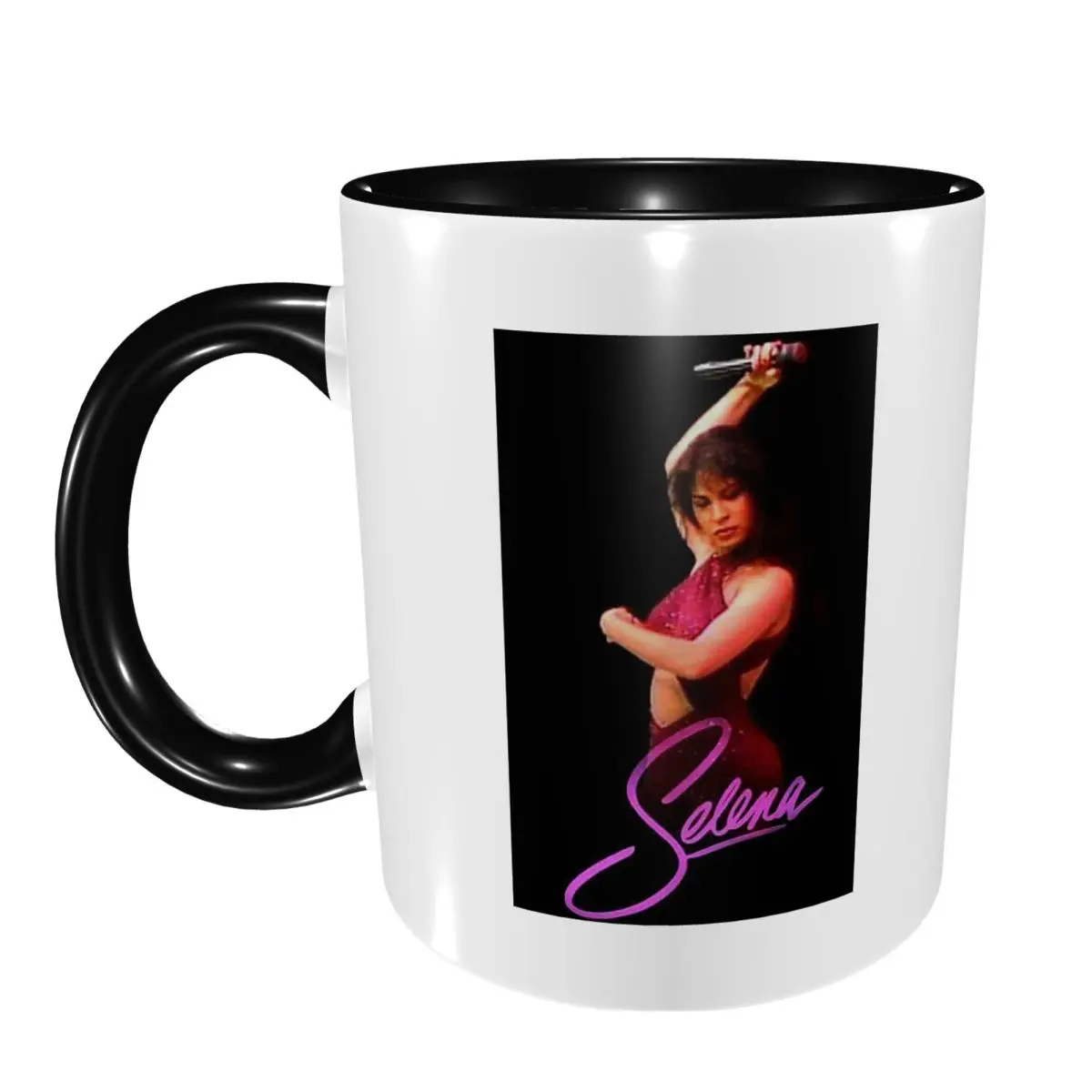 Popular Selena Quintanilla Singer Mug Funny Ceramic Coffee Cups Tea Mugs Milk Cup Drinkware Gifts for Woman Man