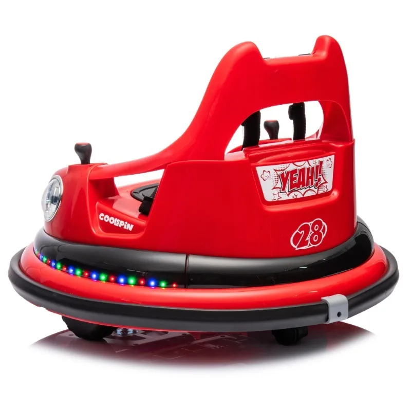 12V ride on bumper car for kids,electric car for kids,1.5-5 Years Old,W/Remote Control, LED Lights, Bluetooth