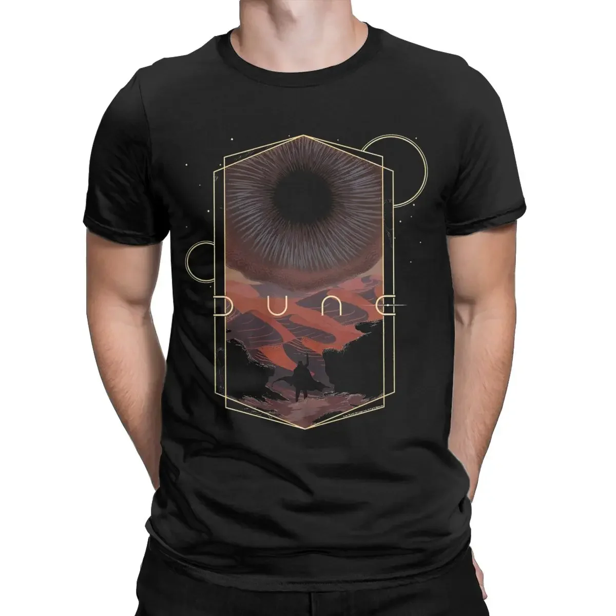 Movie T-Shirts Men Shai Hulud The Sandworm Leisure Cotton Tees Crew Neck Short Sleeve T Shirt Gift Idea Tops