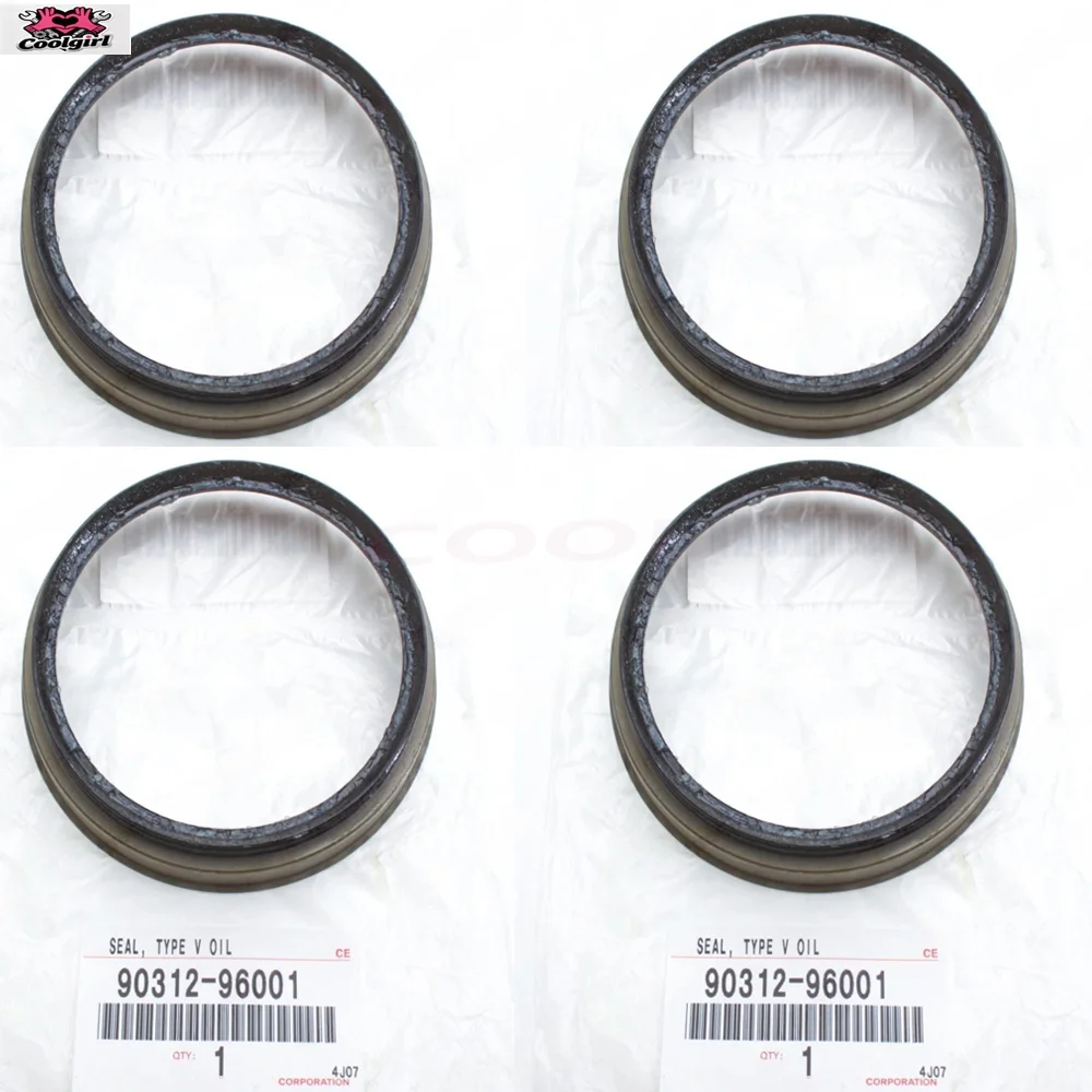 4 Pieces New Toyot-a 03-24 4Runner Tacoma FJ GX470 GX460 90312-96001 Type-V Wheel Bearing Oil Seal