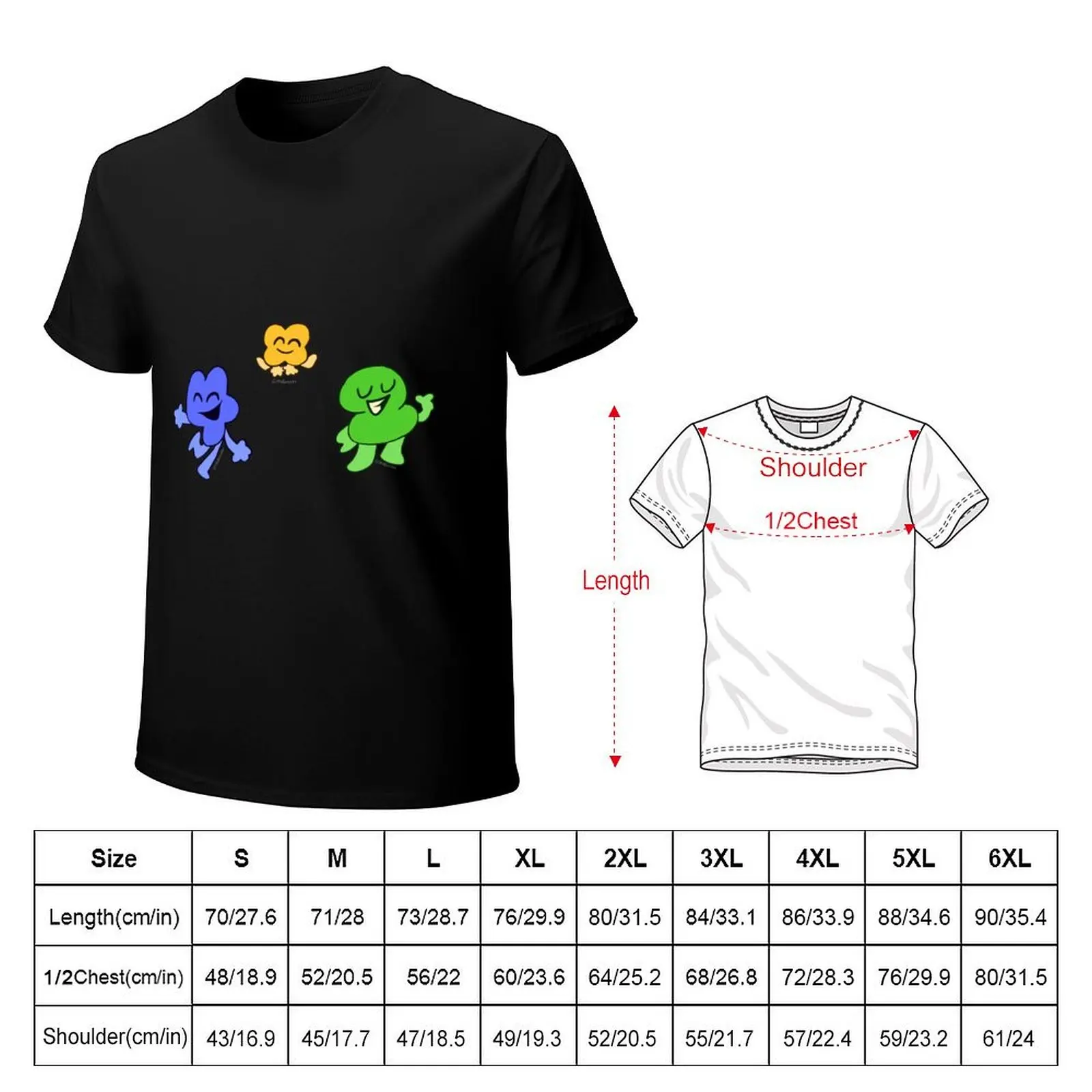 Two Four and X pack T-Shirt Basic Solid Color Casual Tee Shirt