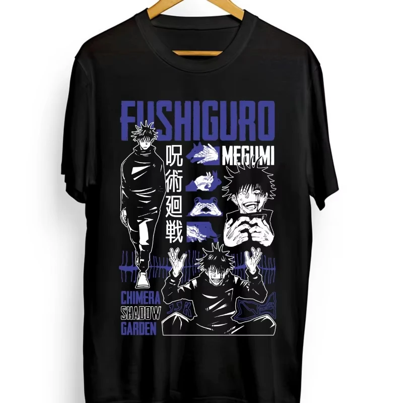 

Футболка Jujutsu Kaisen Megumi Fushiguro Power, мужская футболка, новая летняя мужская и женская уличная одежда