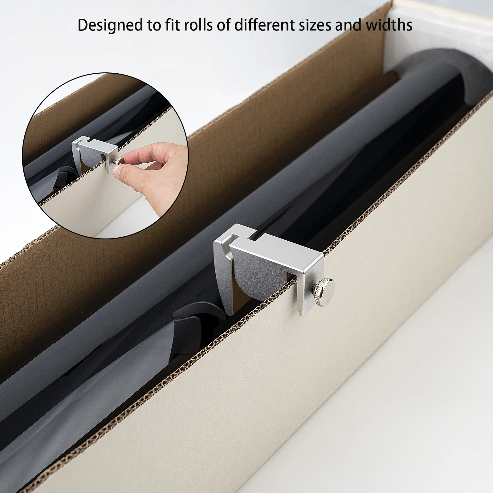 FOSHIO Tint Film Aluminum Small Precise Cutter Tool With Hidden Scalpel Blade Car Wrap Vinyl Roll Safety Smooth Cutting Device