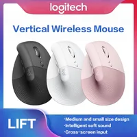 Ratón inalámbrico Bluetooth ergonómico Logitech Lift, ratón Vertical, ratón pequeño, oficina de negocios, 3 dispositivos, interruptor en segundos