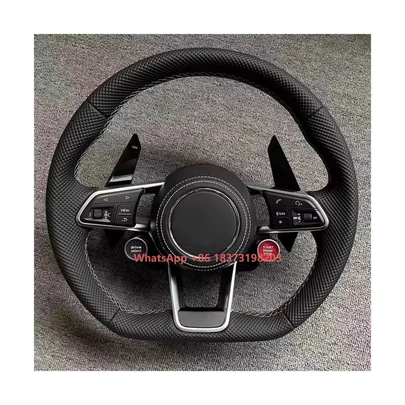 

Customize Leather Steering Wheel for A3 A4 C6 C8 B7 B8 B9 Q3 Q5 Q7 RS3 RS7 Carbon Fiber Steering Wheel Car Accessories