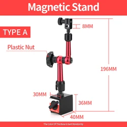 Dial Indicator Magnetic Holder Dial Bore Gauge Magnetic Stand Base Micrometer Measure Tools Hour Type Indicator Comparator Watch