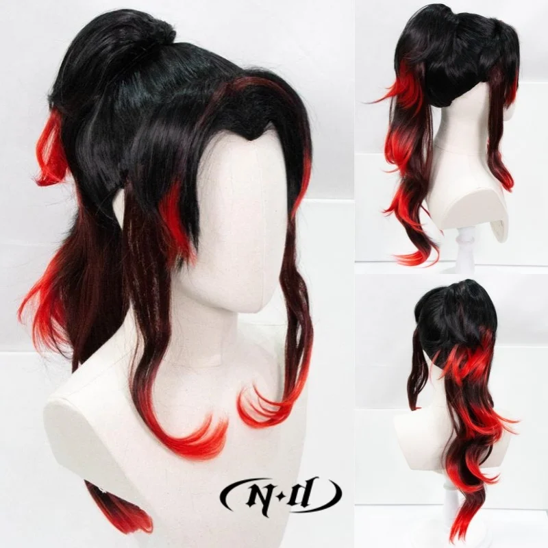 

ND Yoriichi Tsugikuni Cosplay Wigs Hairpiece Kimetsu no Yaiba Cosplay Hair Wigs Heat Resistant for Comic Con Coser Costume Party