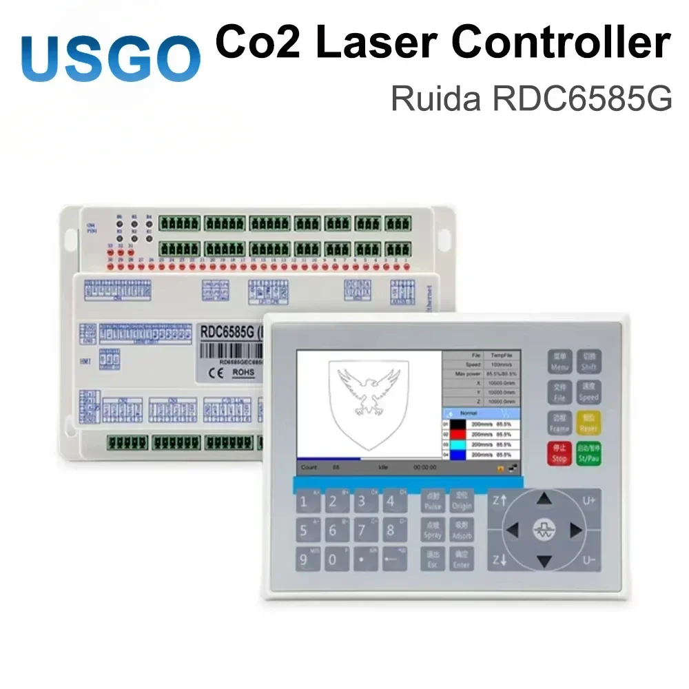 USGO Ruida RDC6585G وحدة تحكم 8 محاور CO2 نظام التحكم في الحركة لآلات النقش والقطع بالليزر CO2 #2