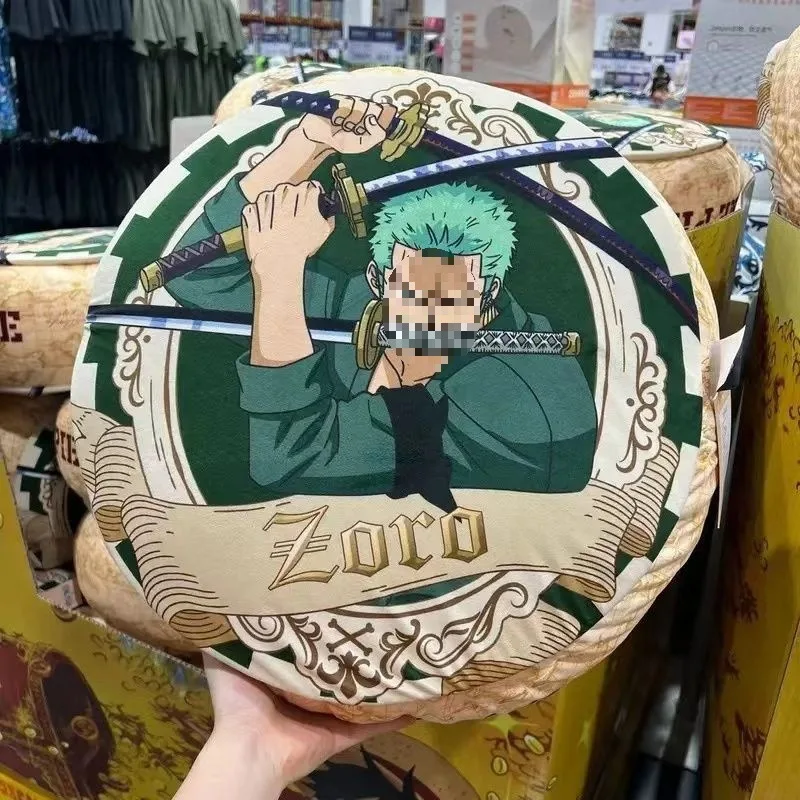 Almohada redonda de una pieza de Luffy Zoro, cojín de Anime de dibujos animados de Tony Chopper, almohada suave, decoración bonita para habitación, regalos de cumpleaños para fanáticos